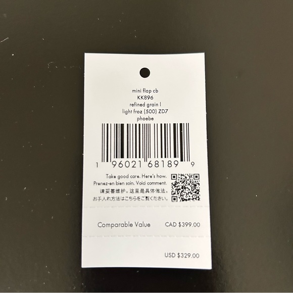 Kate Spade Phoebe Turnlock Mini Flap Crossbody Light Frozen Lilac MSRP $329 - Picture 10 of 17